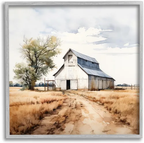 Vista 9 de Stupell Industries Arte giclée enmarcado de paisaje de granero de granja de Ray Powers