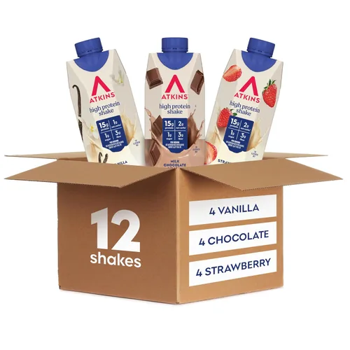 Vista 12 de Atkins Batido de proteína listo para beber, deliciosa leche con chocolate, sin gluten., 609309, 12