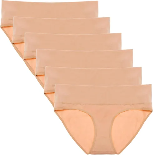 Vista 7 de Intimate Portal - Ropa interior de maternidad de algodón para debajo del vientre, panties plegables para embarazo y postparto 6-pk Negro