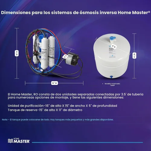 Vista 6 de Sistema de filtrado de agua Home Master TMHP HydroPerfection, ósmosis inversa, bajo mesada, TMHP, 6watts