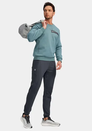 Vista 6 de G Gradual Pantalones deportivos para hombre con bolsillos con cremallera, elásticos, cónicos, pantalones deportivos para hombre, entrenamiento