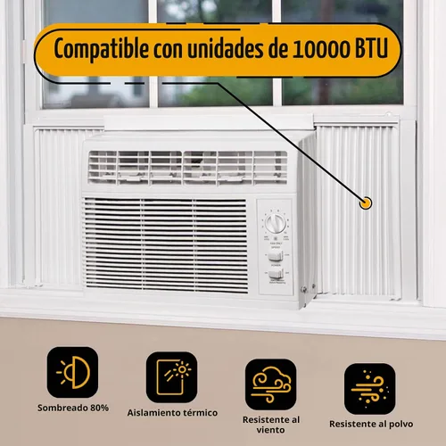 Vista 7 de LBG Products Juego de panel lateral y marco de aire acondicionado de ventana, kit de relleno de acordeón de CA, se adapta a la mayoría