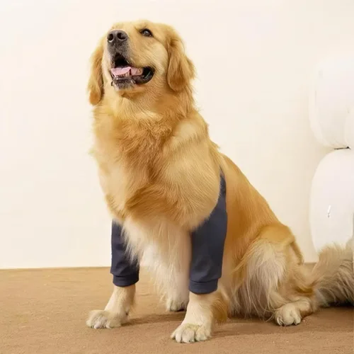 Vista 3 de Funda protectora para patas de perro, funda protectora para codos y piernas, cómodo protector de codo de perro para el cuidado de las articulaciones