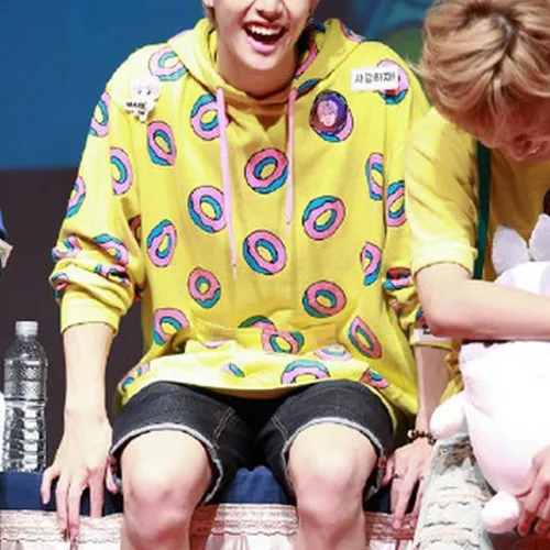 Vista 3 de CHAIRAY GOT7 Mark The Same Style Cap Hoodie Cute Donut Sweatershirt Jackson JB Doughnut Hoodie