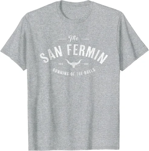 Vista 8 de The Running of the Bulls" - Pamplona Gift - Camiseta San Fermin, Rojo, S Asfalto