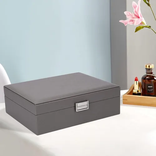 Vista 7 de Almacenamiento y organizador Joyero Caja de almacenamiento de joyería Caja de almacenamiento de joyas de viaje Organizador Casos contenedores