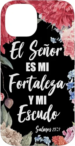 Vista 4 de El Señor ES Mi Fortaleza - Funda con versículo bíblico cristiano español para iPhone 17