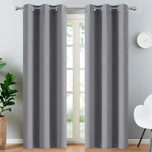 Vista 123 de Yakamok Cortinas opacas para dormitorio, aislamiento térmico, cortinas de oscurecimiento de habitación para sala de estar, juego de 2 paneles