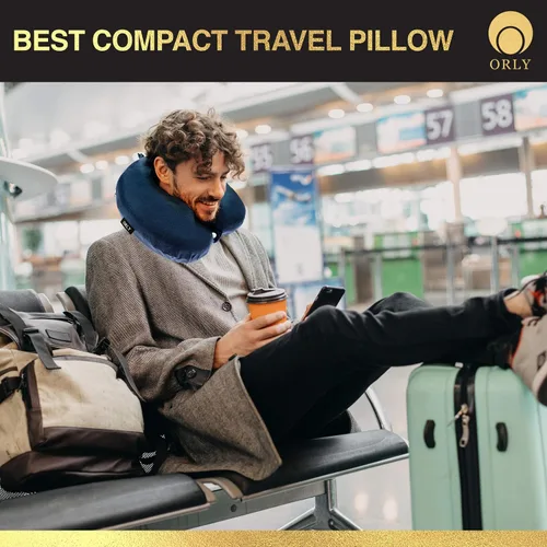 Vista 3 de Charles Albert - Almohada de viaje de espuma viscoelástica, almohada de cuello en forma de U, cojín ultra suave y cómodo para soporte del cuello