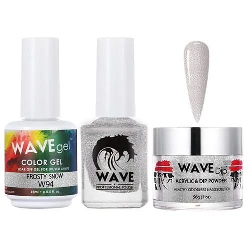 Vista 186 de WAVEGEL - Juego de gel de remojo, laca de uñas y polvo acrílico a juego - Colección Simplicity - #P109 Blizzard