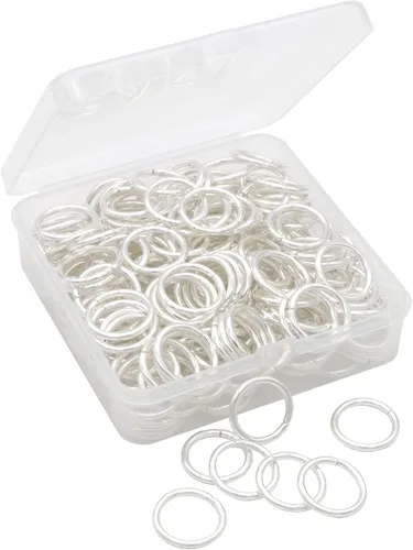 Vista 9 de 100 anillos de salto abiertos de 0.71 pulgadas, conectores de joyería de bronce para hallazgos de joyería, suministros de fabricación, pulseras