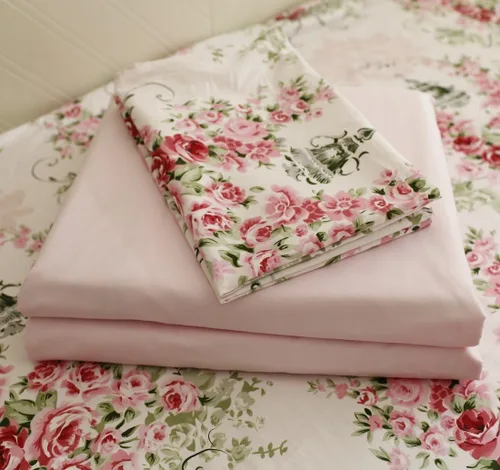 Vista 2 de FADFAY - Juego de sábanas con diseño floral, bolsillo profundo y 100% algodón, 4 piezas