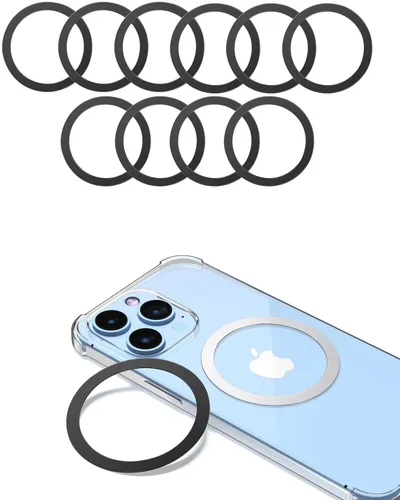 Vista 19 de Anillos adaptadores magnéticos 2 piezas compatibles con MagSafe, para Kindle Pop Socket Magnetic, para accesorios Magsafe y carga inalámbrica