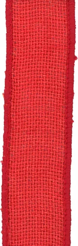 Vista 3 de Berwick Offray - Cinta de arpillera de 1.5 pulgadas de ancho, color rojo, 3 yardas
