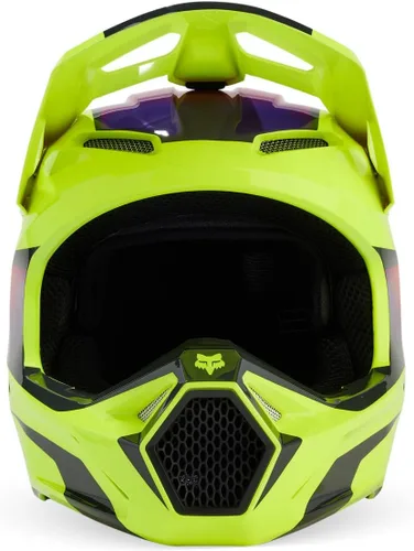 Vista 2 de Fox Racing Casco unisex para motocross V1, amarillo, XXL