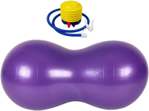 Vista 5 de Pelota de cacahuete, pelota de yoga para el embarazo, estabilidad de cacahuete para terapia infantil, parto, entrenamiento de fuerza central