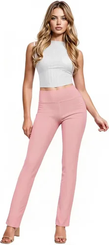 Vista 9 de Hybrid & Company - Pantalones de oficina Millennium ajustados con corte para bota para mujer 10768-negroblanco