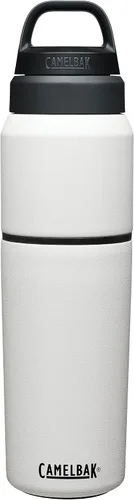 Vista 16 de CamelBak MultiBev - Botella de agua con aislamiento de acero inoxidable y taza de viaje Rosa Terracota/Rosa Camelia