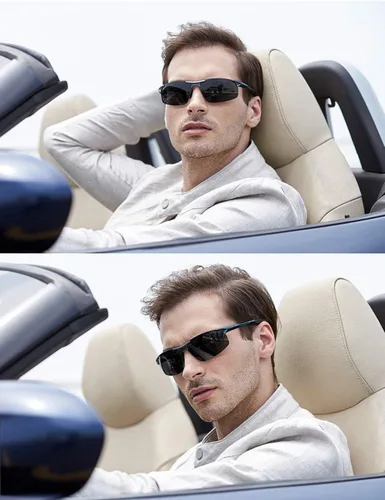 Vista 3 de MOORAY - Lentes de sol polarizados para hombre, protección frente a radiación UV, lentes de sol de moda para hombre, para pesca