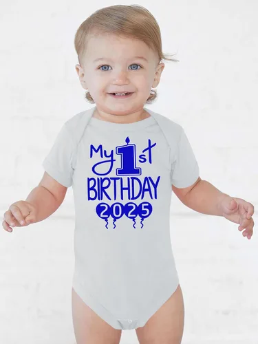 Vista 18 de Reaxion Traje de cuerpo entero hecho a mano para bebé niño y niña, mi primer cumpleaños 2024