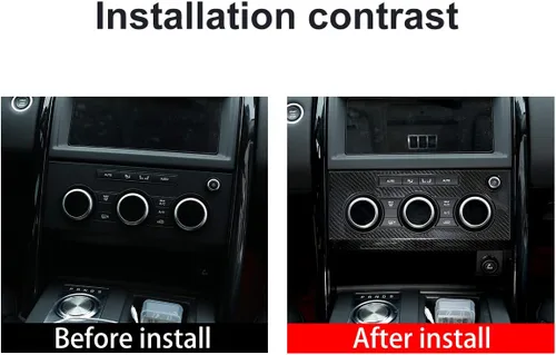 Vista 2 de YIWANG - Cubierta para panel de ventilación de coche de fibra de carbono 100% auténtica, para Land Rover Discovery 5 LR5 L462 2017-2020, accesorios