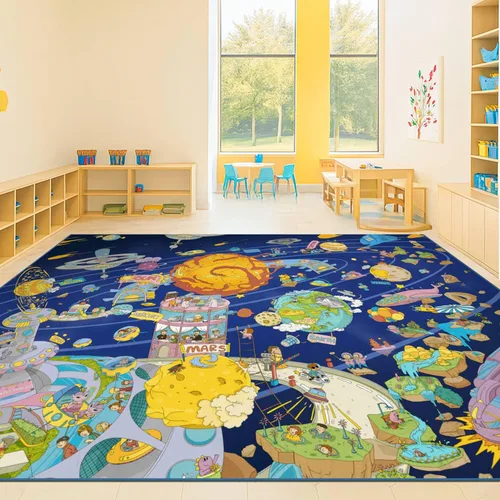 Vista 15 de Alfombra preescolar del alfabeto de 3 x 5 para niños pequeños, alfombra de juego ABC suave para el aprendizaje del bebé, alfombra educativa