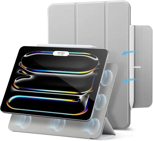 Vista 12 de ESR Funda para iPad Pro de 11 pulgadas, iPad Pro 11 Funda Folio (2022/2021/2020, 4ª/3ª/2ª generación), conexión magnética conveniente, soporte de 2