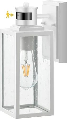 Vista 33 de VIANIS Lámpara de pared dorada para exteriores, sensor de anochecer a amanecer, apliques de montaje en pared exterior linternas luminaria para casa