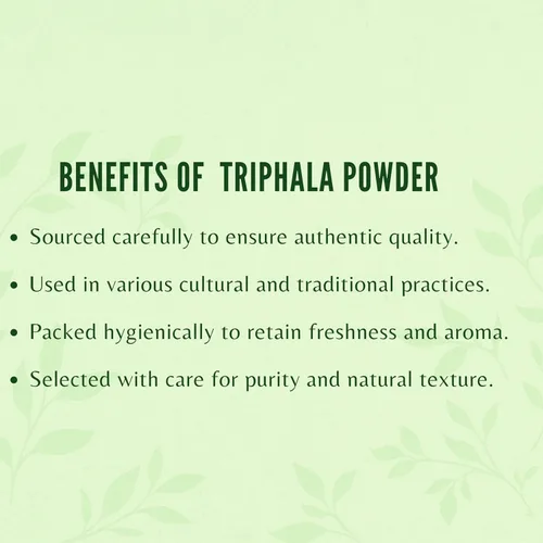 Vista 6 de AYURVEDASHREE Triphala Polvo 200 Gm Combinación de Amla, Haritaki y Bibhitaki Sin OGM Vegano.