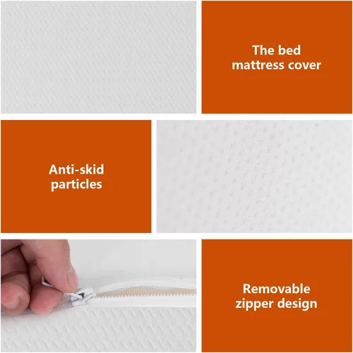 Vista 6 de PayLessHere Colchón King de 10 pulgadas Colchón de espuma viscoelástica con gel de firmeza media Blanco con funda con cremallera lavable
