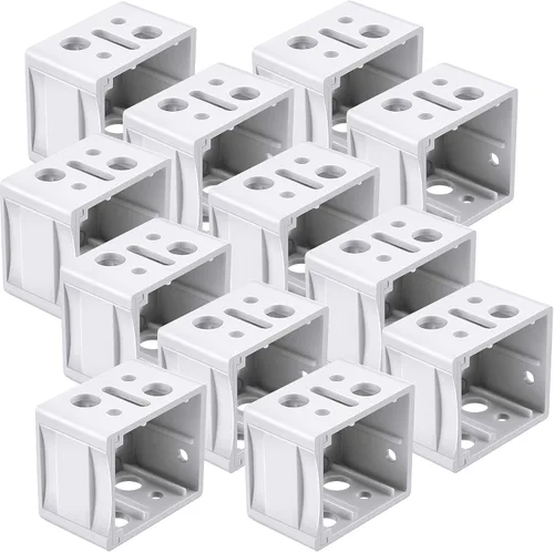 Vista 7 de Jetec 2 piezas de 1 pulgada Mini soportes de persiana de plástico blanco perfil caja montaje ventana persianas barandilla soporte reemplazo for