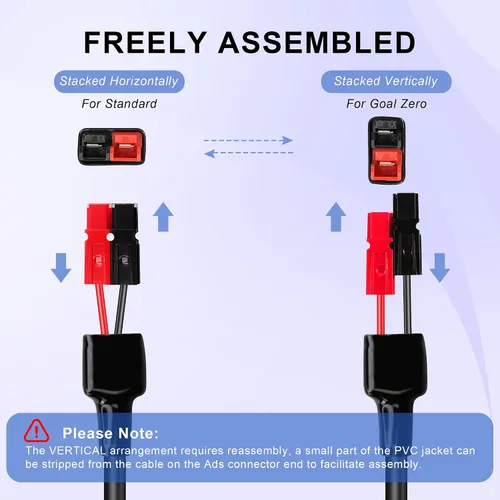 Vista 5 de O Ring Terminal to Battery Connector Cable, 12AWG 45A Connector and 8mm(0.3inch) Terminal Ring Power Cable for Solar Panel Kit and Battery