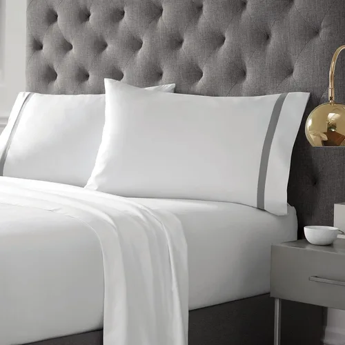 Vista 12 de Martex Par de fundas de almohada ultra suaves con dobladillo de la serie 2000, King, gris claro