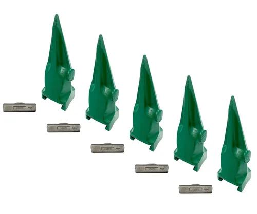 Vista 8 de Cubo de excavadora solo diente de roca de tigre con pin, compatible con ESCO Super V39 Series - V39VY (1)