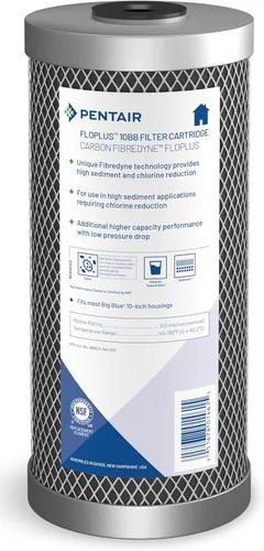 Vista 7 de Pentair Pentek FloPlus-10 Filtro de agua de carbono, 10 pulgadas, cartucho de repuesto de bloque de carbono moldeado modificado para debajo
