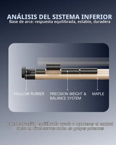 Vista 6 de CRICAL CXD Series Carbon Fiber Pool Cue, Low Deflection