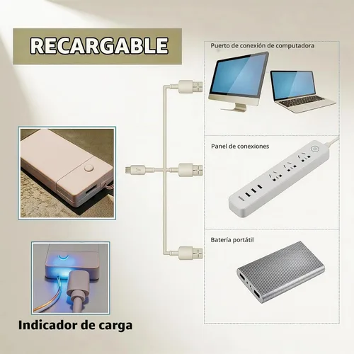 Vista 2 de Paquete de 3 luces LED recargables de 10 pies, 30 luces LED, 4 modos de iluminación estrellada de Navidad de alambre de cobre, impermeable, micro