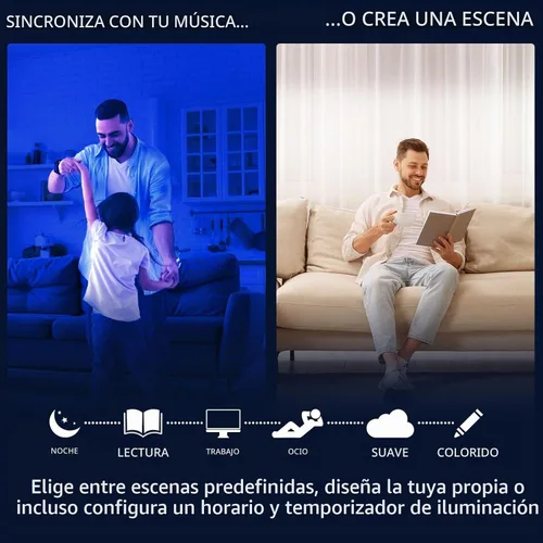 Vista 5 de LUXRITE Paquete de 12 luces LED empotrables inteligentes de 4 pulgadas, cambio de color RGBW, aplicación WiFi y control de voz, compatible con Alexa