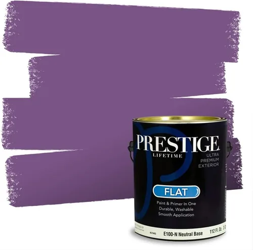 Vista 33 de PRESTIGE Pinturas de pintura interior e imprimación en uno, 1 galón, plano, combinación comparable de Sherwin Williams* Kimono Violet*