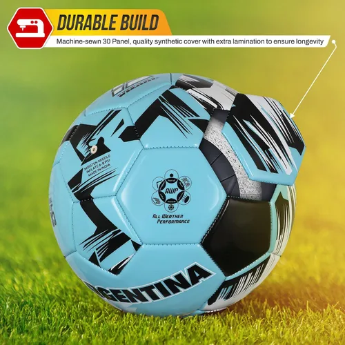 Vista 6 de Vizari Balón de Fútbol del Equipo Nacional - Balón de Fútbol de Cuero Sintético Duradero para Adultos, Niños y Jóvenes Cosido a Máquina con Diseño
