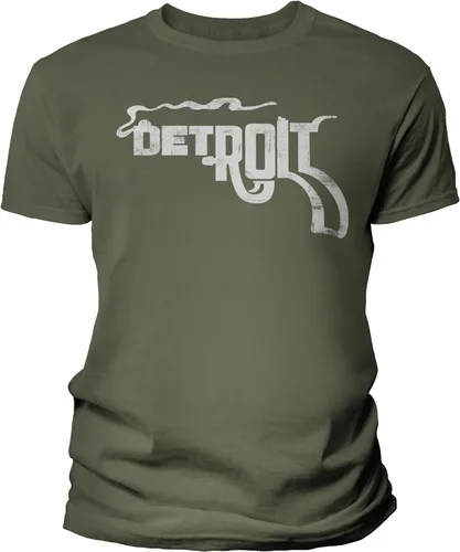 Vista 34 de Detroit Smoking Gun - Camisa para hombre y mujer, estilo vintage, suave Negro