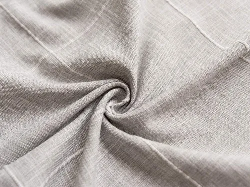 Vista 3 de Cotton Linen Striped Tablecloth/Tablecloth with Tassel Grey Rectangle/Oblong 140 x 178 cm