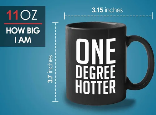Vista 6 de Taza de café de graduación One Degree Hotter Colegios, estudiantes, graduados, clase de 2021, celebración, fiesta, estudiante, compañero de clase