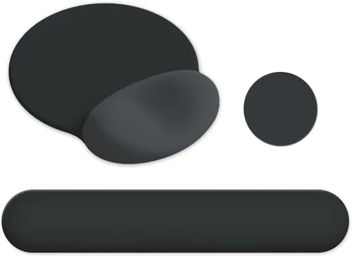 Vista 8 de AIMSA Alfombrilla de mouse con soporte para reposamuñecas, juego de reposamuñecas para teclado, alfombrilla ergonómica de espuma viscoelástica