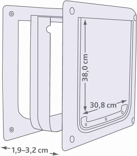 Vista 6 de Puerta de bloqueo de 2 sentidos para perros Trixie Pet Products , Blanco