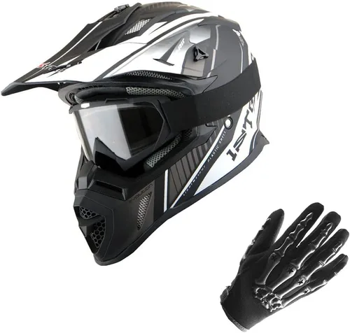 Vista 8 de 1Storm - Casco de motocross para adultos BMX MX ATV Dirt Bike Downhill Mountain Bike, estilo de carreras H637