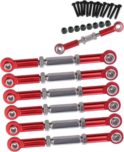 Vista 8 de Piezas de mejora, tensores Camber Links para 1/10 Slash 2WD 4X4/Rustler 2WD 4X4/Hoss 2WD 4X4/Stampede 2WD 4X4 RC camión, tensores ajustables