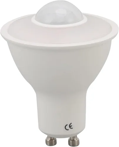 Vista 7 de Bombilla LED GU10 con sensor de movimiento, inducción humana infrarroja, 5 W, 500 lúmenes, luz cálida 3000 K, para techo, pasillo, porche