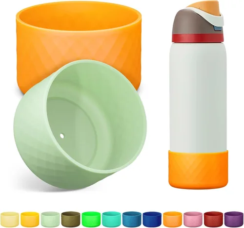 Vista 9 de 2 botas de silicona para botella de agua Owala de 24 onzas, 32 onzas, 40 onzas, funda protectora antideslizante para botellas de agua de acero