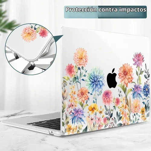 Vista 6 de TWOLSKOO Funda para MacBook Air de 15 pulgadas 2026 2025 2024 2023 lanzamiento M5 A3448 M4 A3241 M3 A3114 M2 A2941, carcasa rígida de plástico